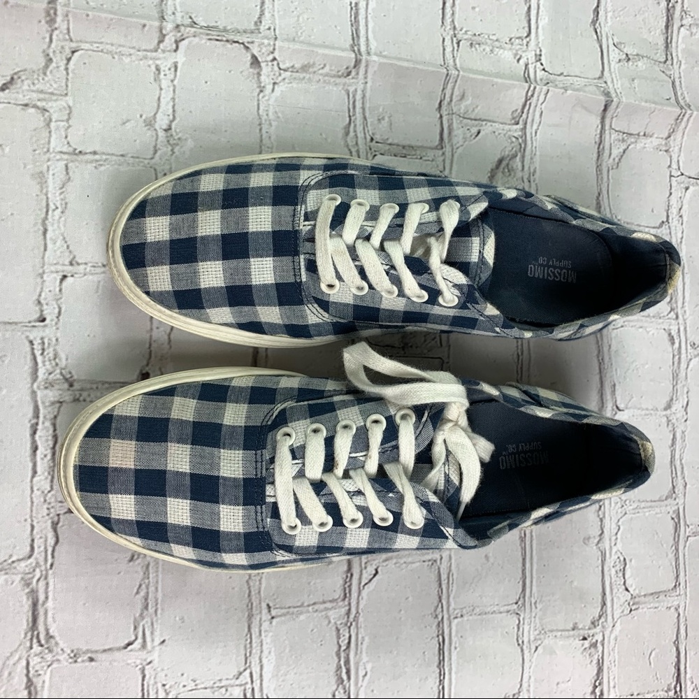 Mossimo supply plaid gingham Picnic print flat tie shoes